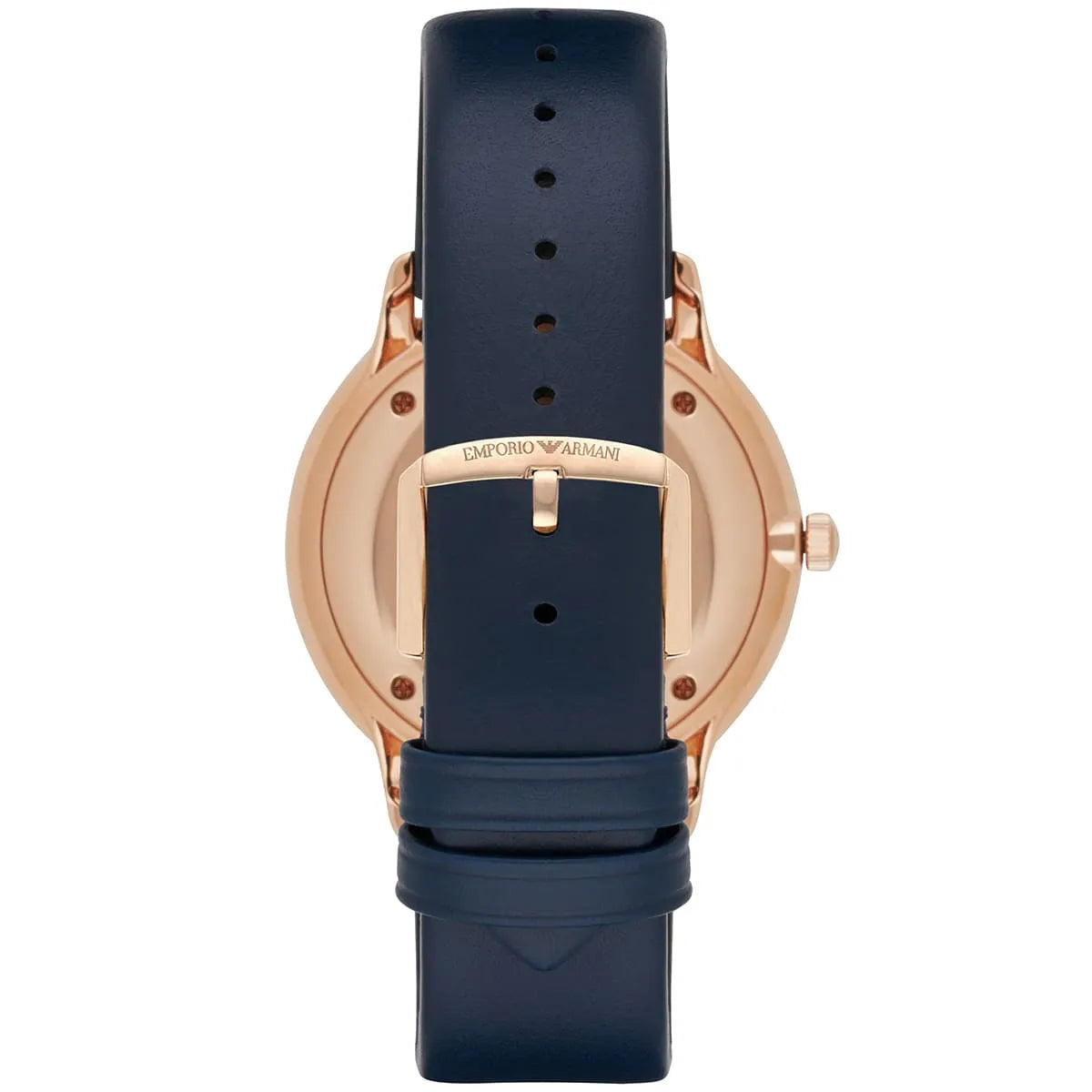 Emporio Armani Classic Quartz Blue Dial Blue Leather Strap Watch For Men AR2071