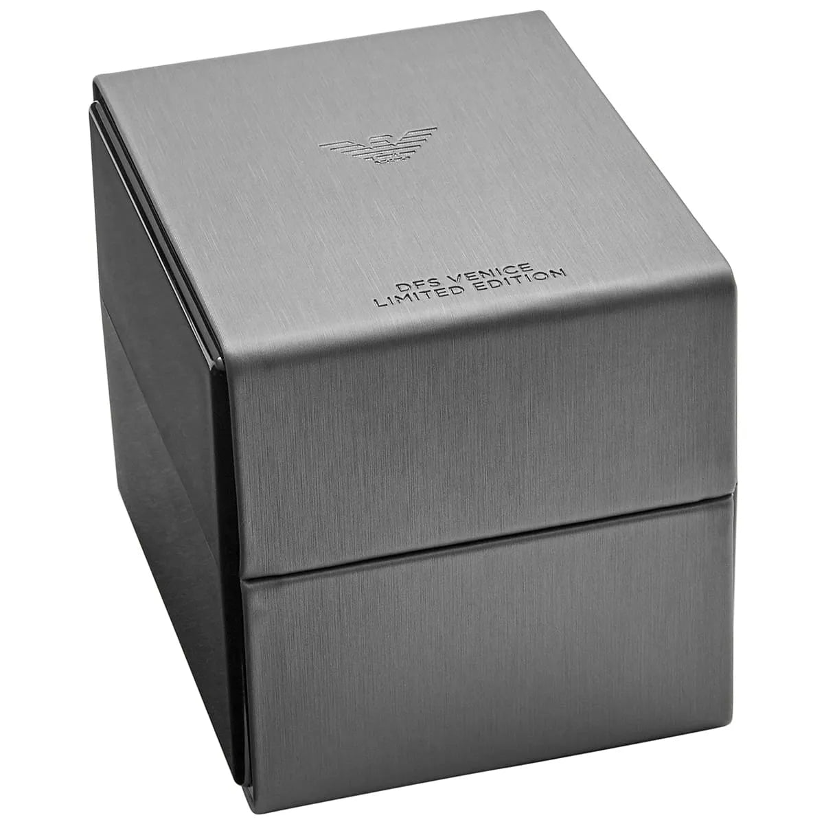 Emporio Armani watch box with eagle logo and limited edition markings