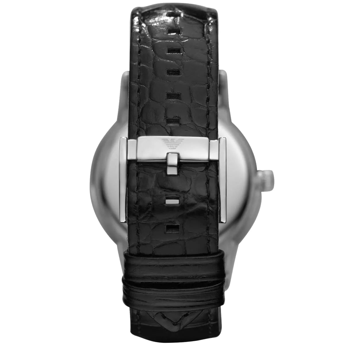 Emporio Armani Renato Black Dial Leather Strap Watch For Men AR2411