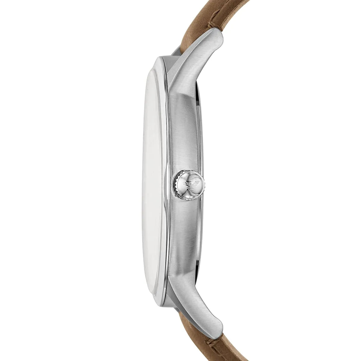 Emporio Armani Renato AR2470 side profile with stainless steel case and crown