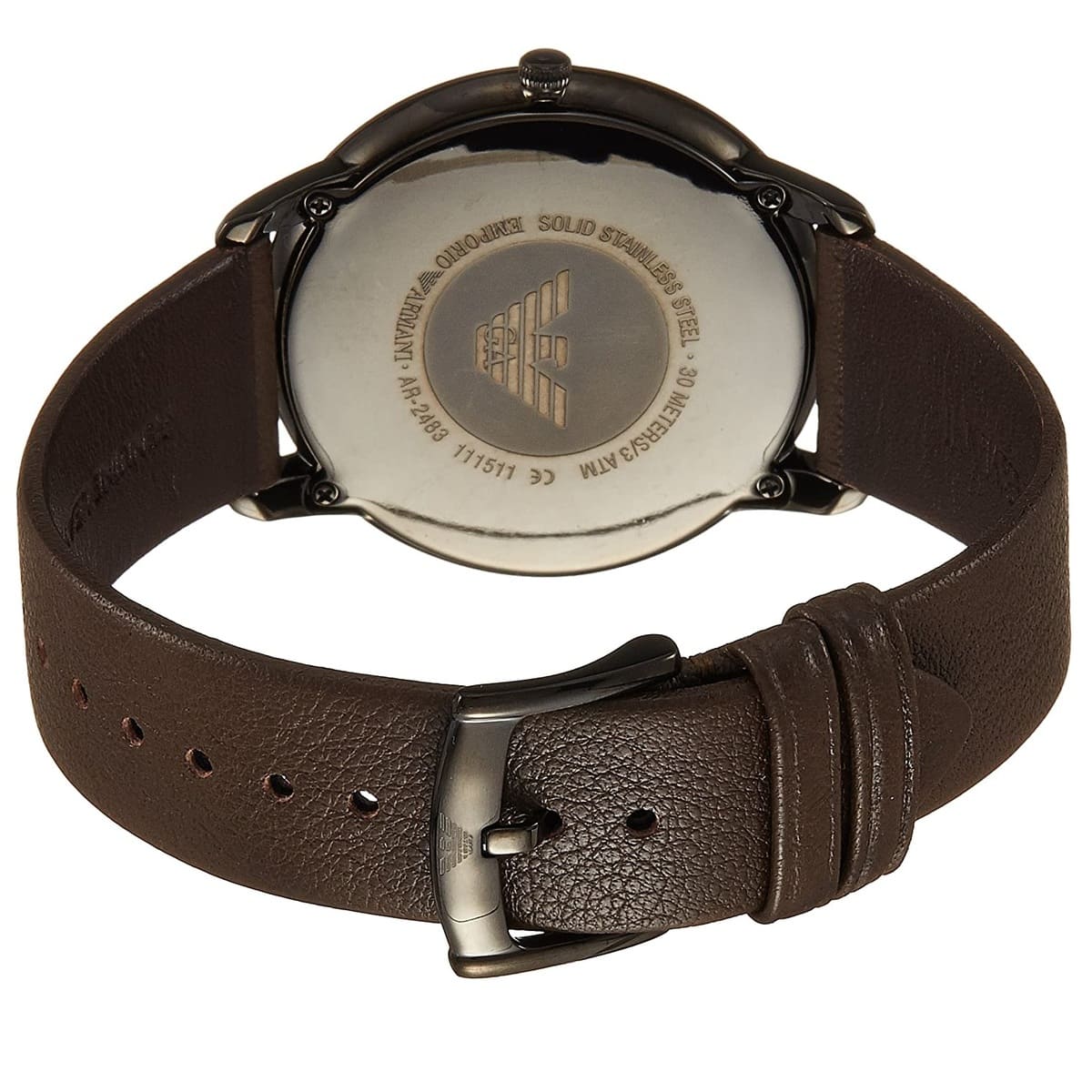 Emporio Armani AR2483 watch caseback with engraved eagle logo