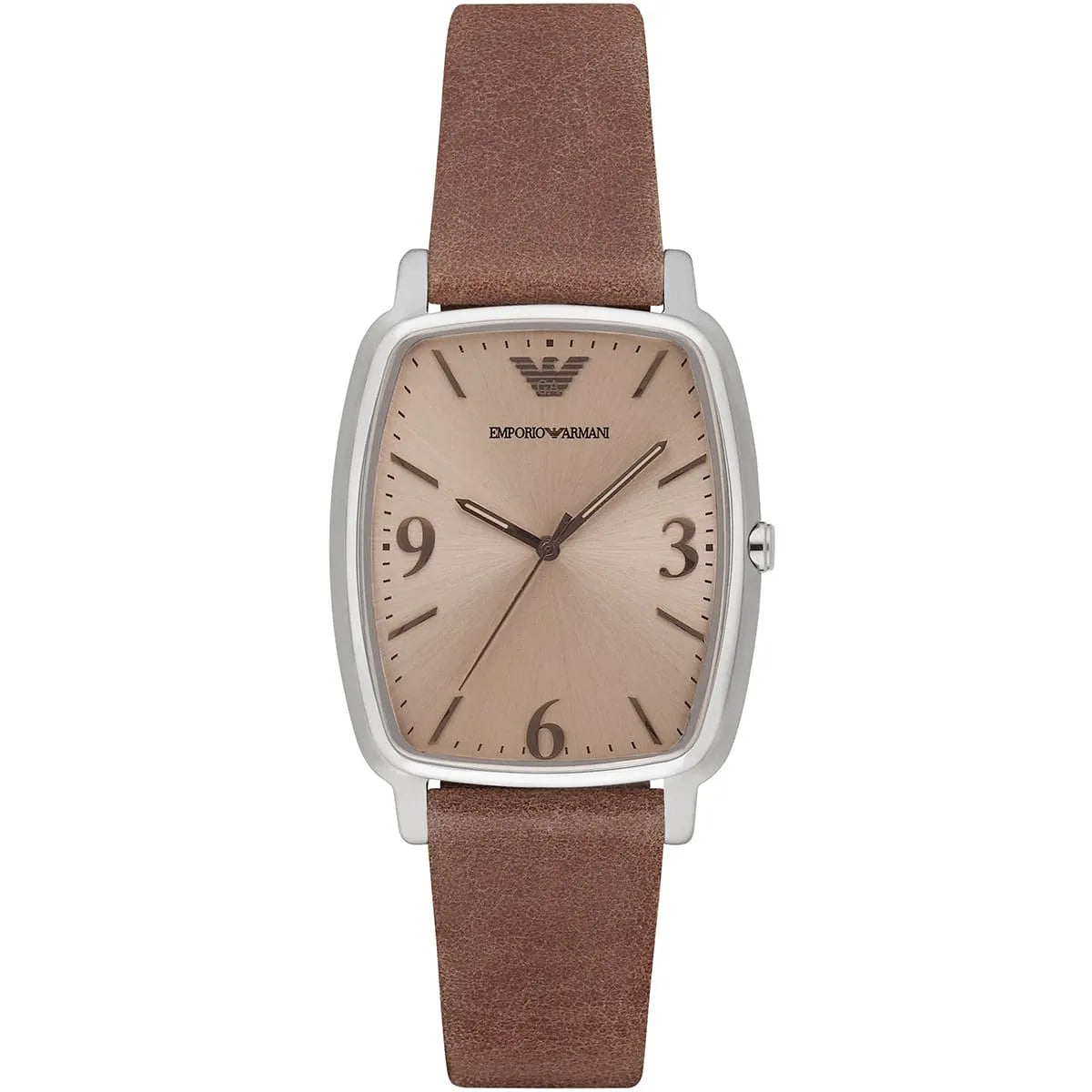 Emporio Armani Epsilon Quartz Brown Dial Brown Leather Strap Watch For Men AR2489