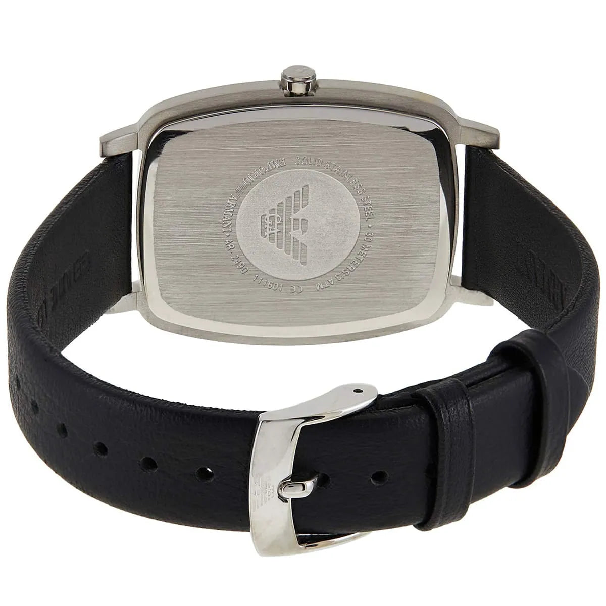 Emporio Armani Retro Black Leather Men's Watch AR2490