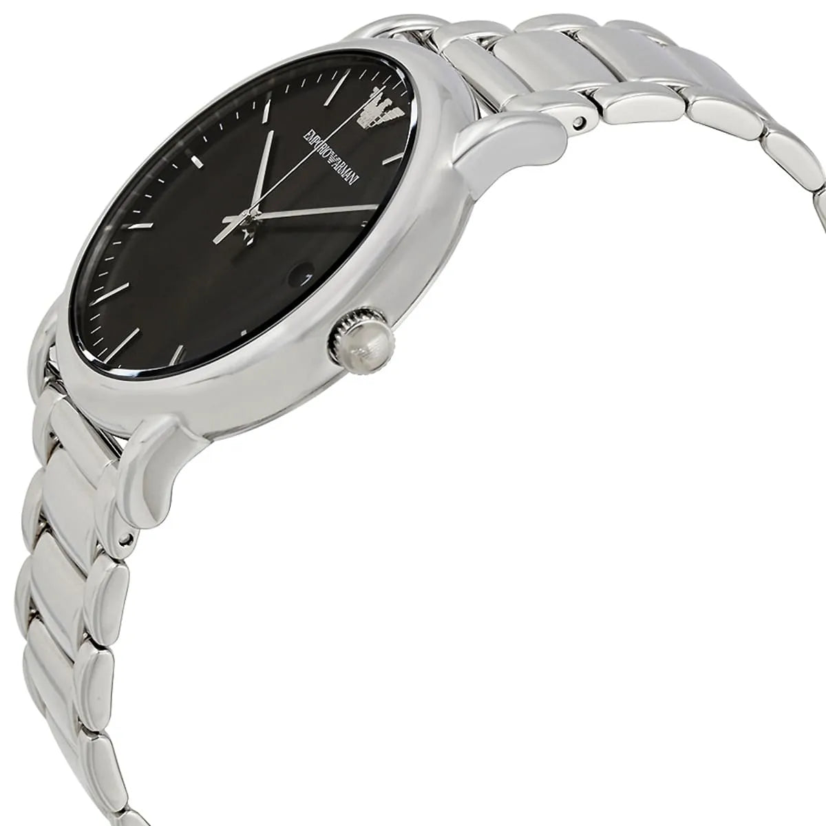Emporio Armani Luigi Black Dial Silver Steel Men's Watch AR2499