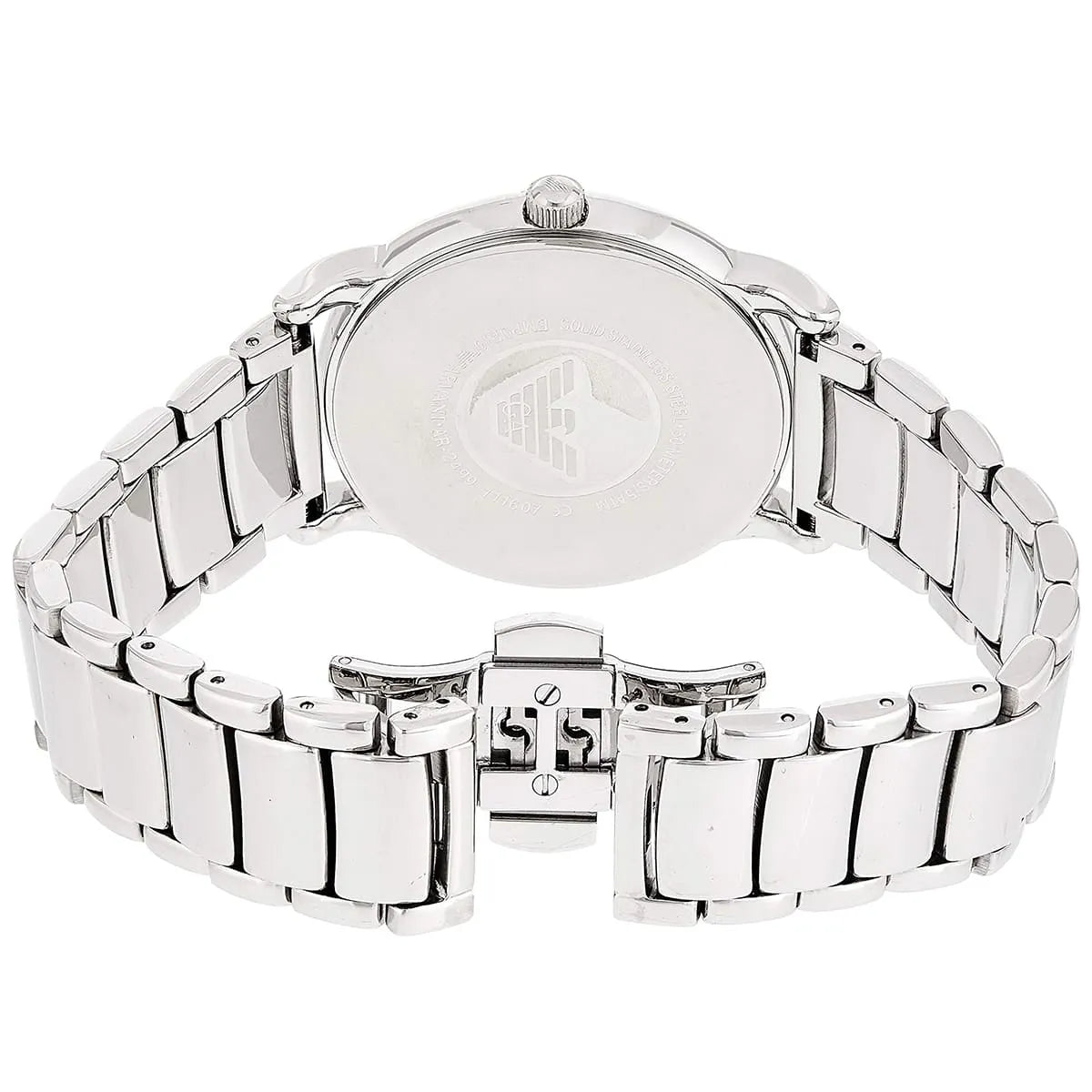 Emporio Armani Luigi Black Dial Silver Steel Men's Watch AR2499
