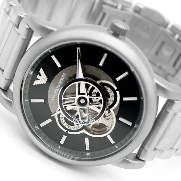 Emporio Armani Black Dial Automatic Men's Watch - AR60021