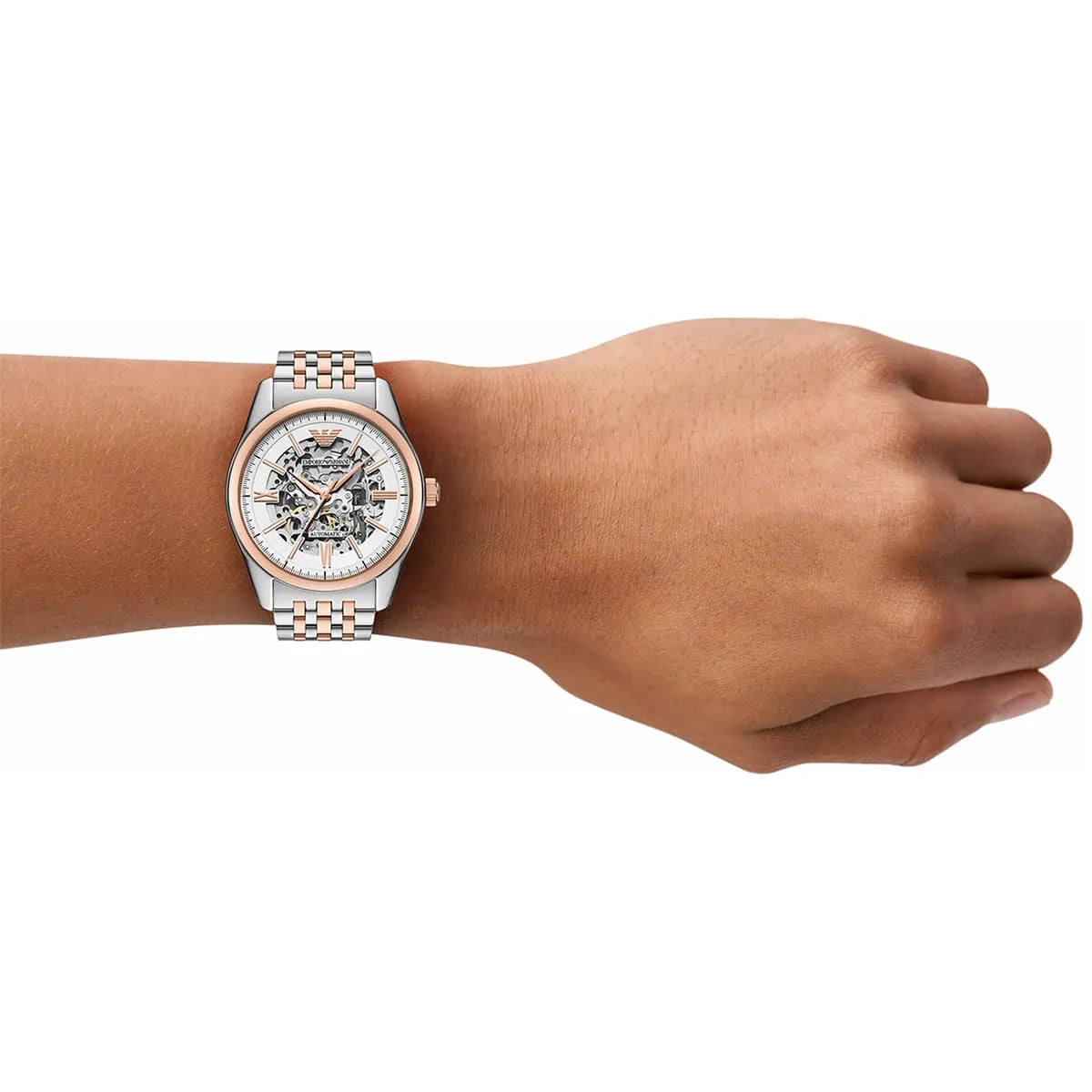 Emporio Armani Aviator Automatic Tow Tone Men's Watch AR60092