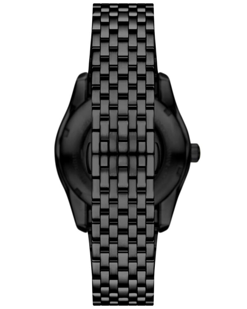 Emporio Armani Antonio AR60093 black stainless steel watch top-down view