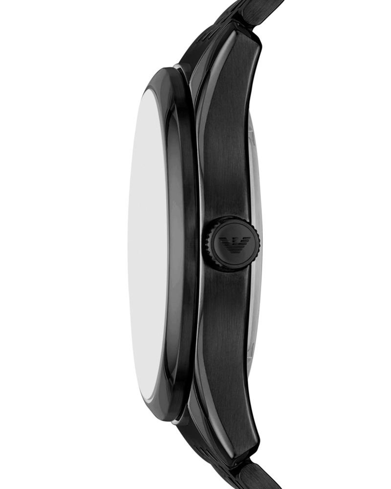 Emporio Armani Antonio black steel watch 43mm case side view