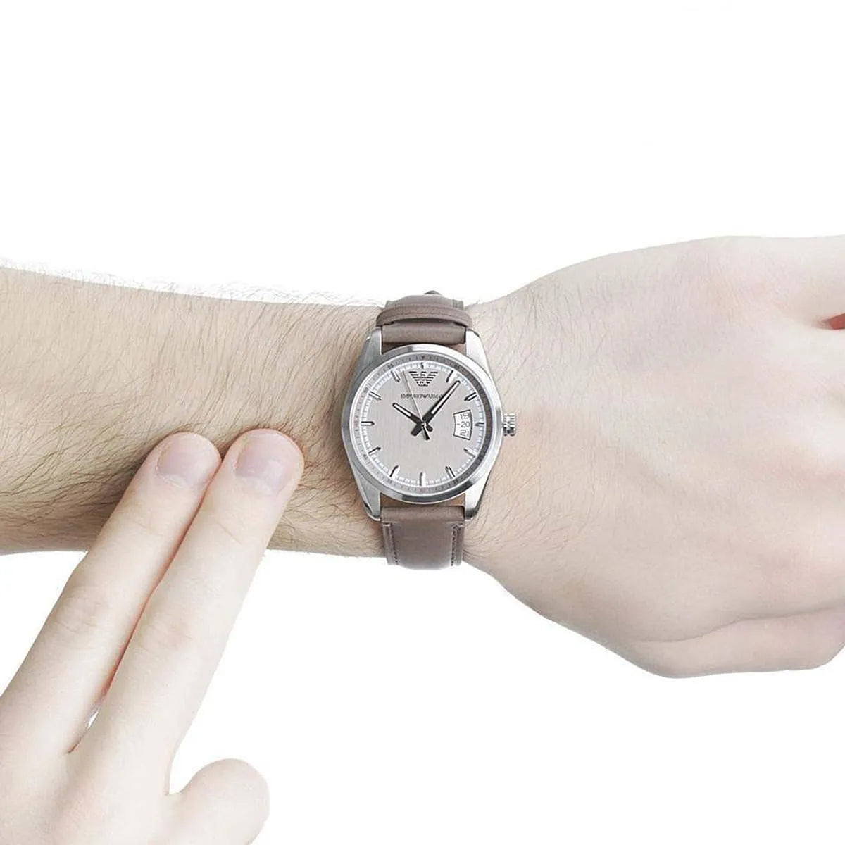 Emporio Armani SPORTIVO AR6016 worn on wrist showing dial and strap fit