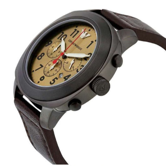 Emporio Armani Brown Dial Chronograph Men's Watch - AR6055