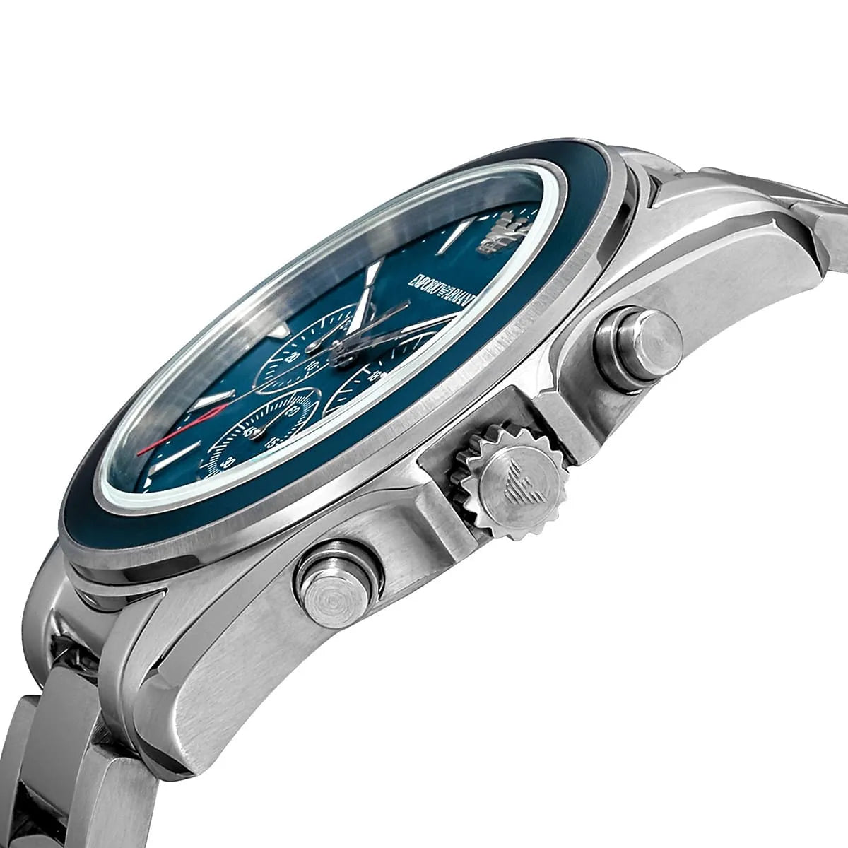 Emporio Armani Tazio Large Chronograph Silver Men's Watch - AR6091