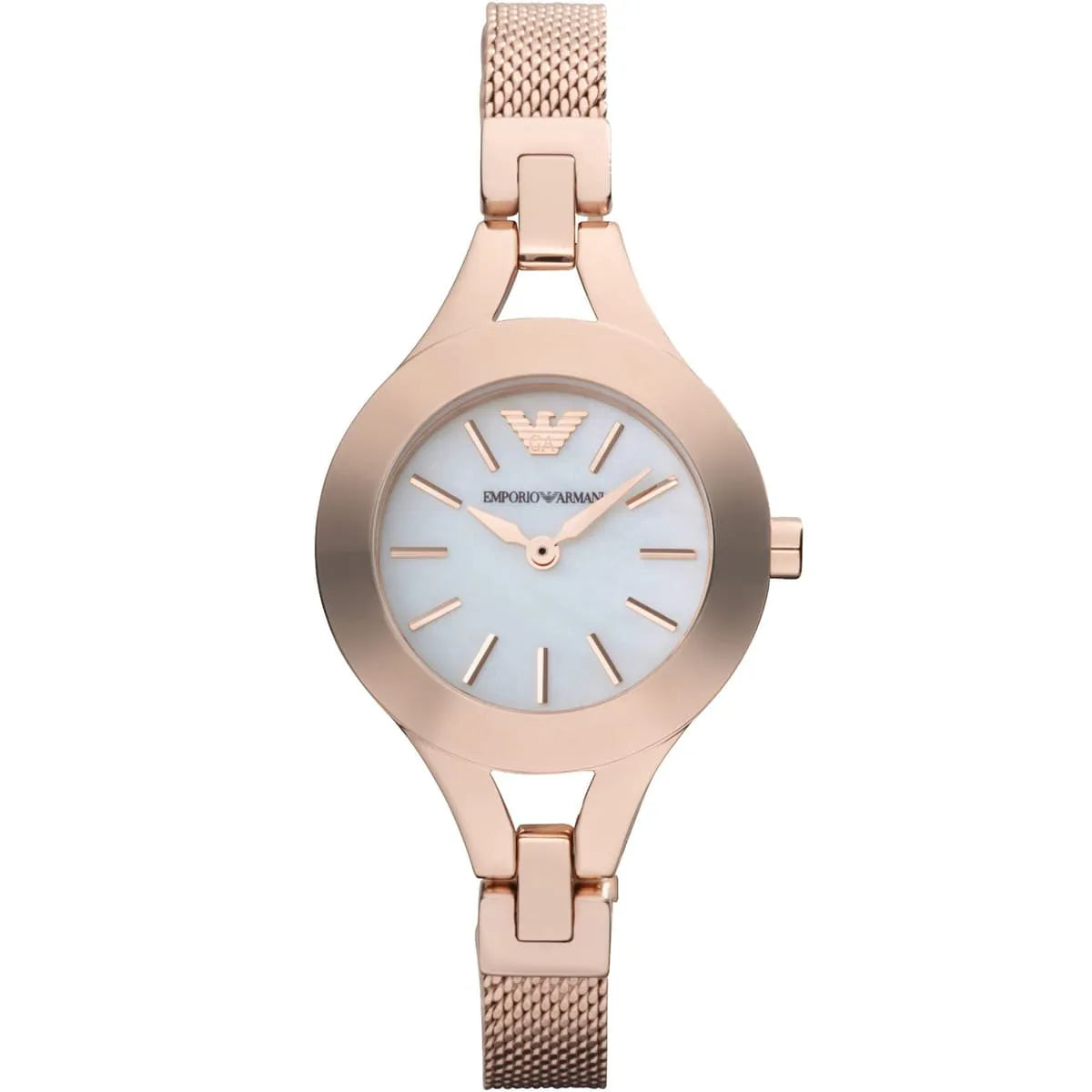 Emporio Armani Rose Gold Bracelet Mother of Pearl Dial Women's Watch AR7329