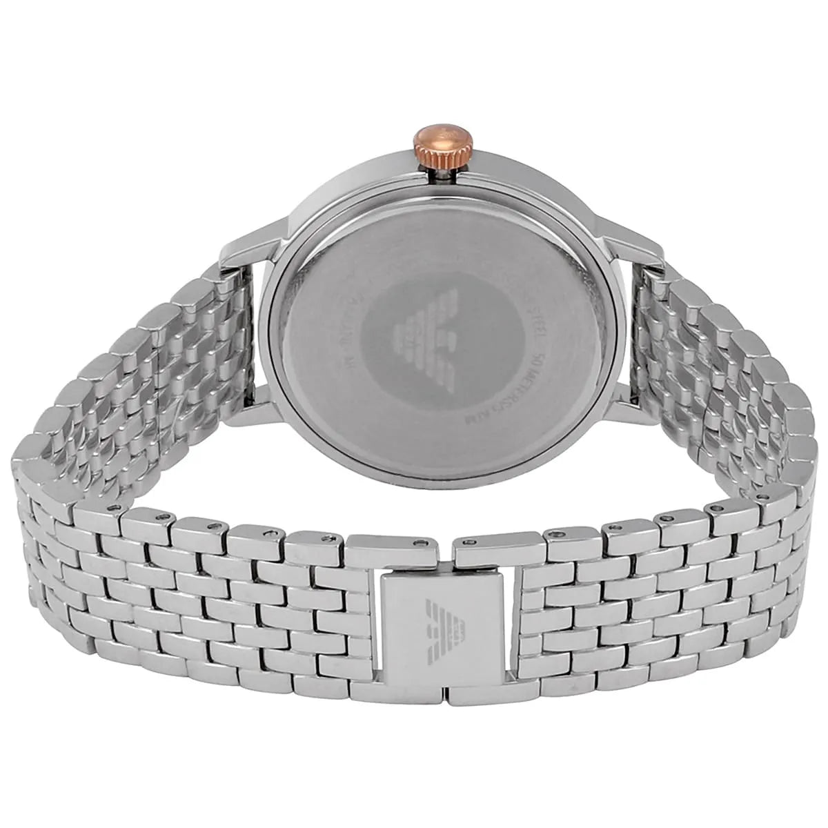 Emporio Armani Mother of Pearl Dial Silver Steel Strap Watch For Women AR80020
