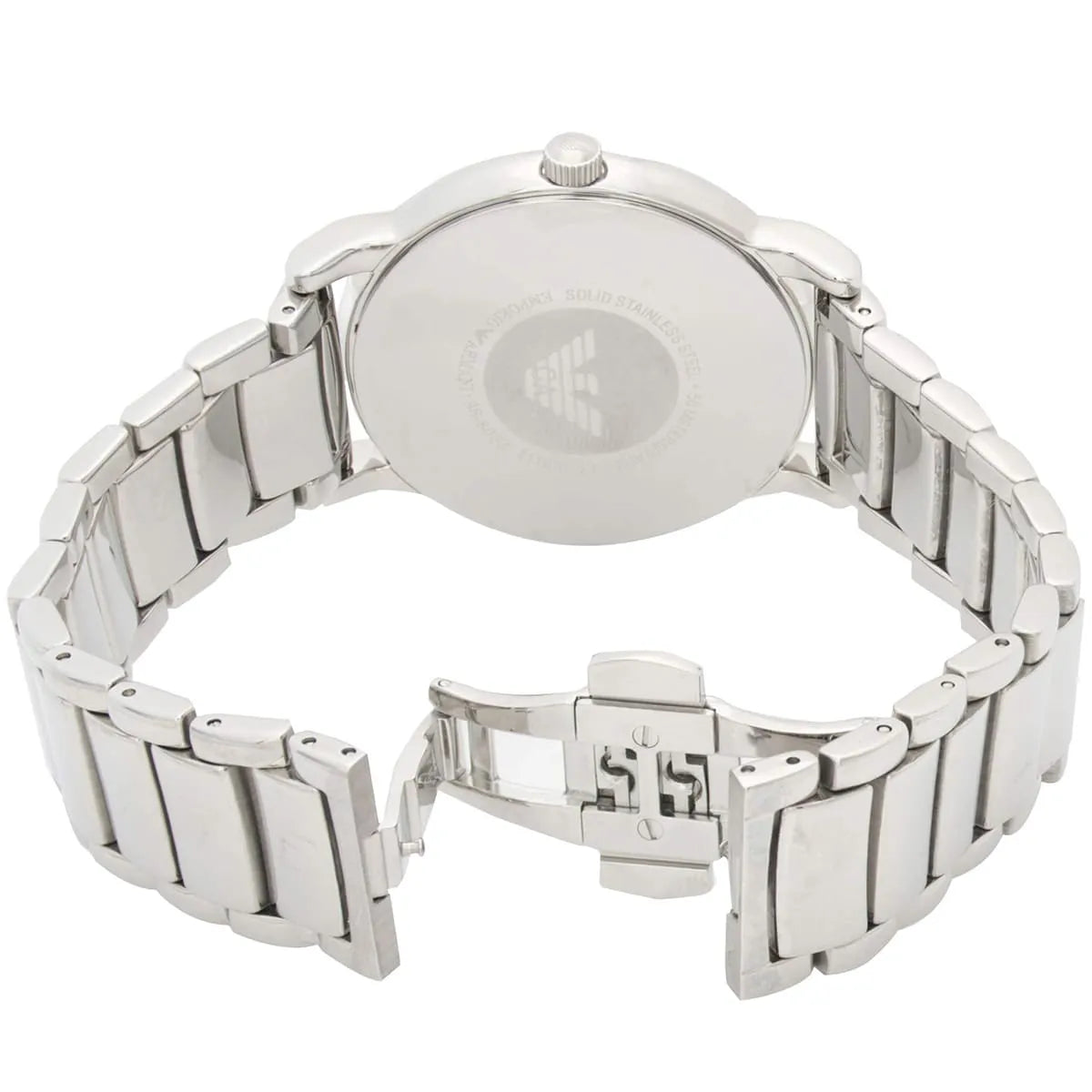 Emporio Armani Luigi Sunray Blue Dial Silver Men's Watch - AR8033