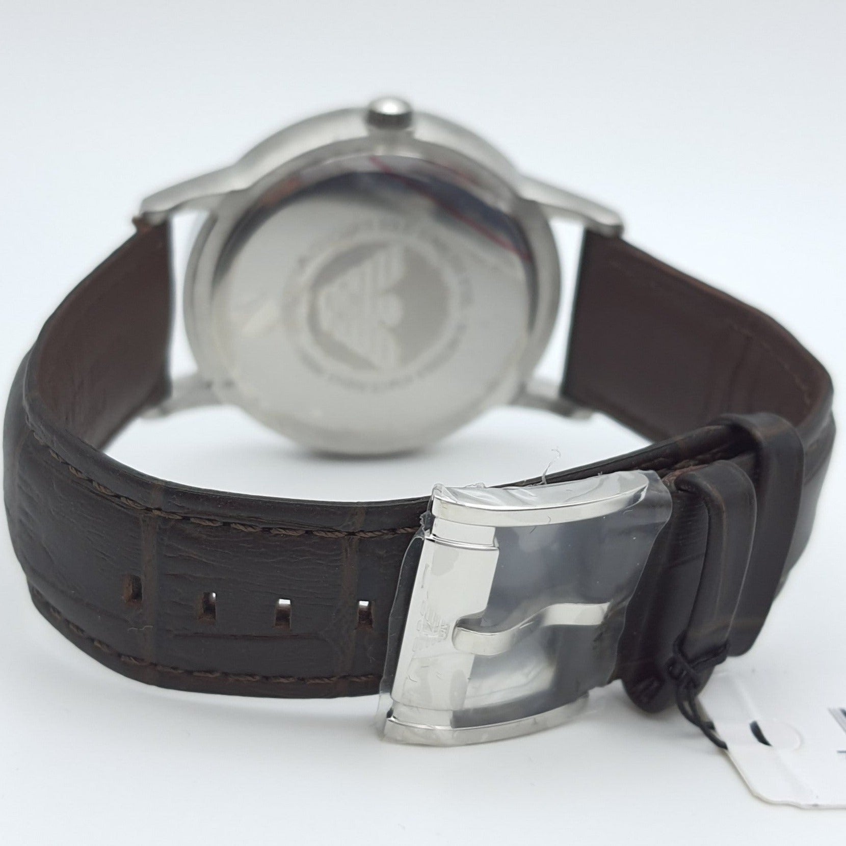 Emporio Armani Kappa AR9106 caseback detail showing metal case back design