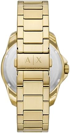 AX1951 gold case back showing Armani Exchange branding and logo