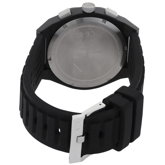 Armani Exchange AX4161 caseback showing stainless steel back with model engraving