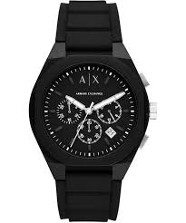 Armani Exchange AX4161 black chronograph watch with subsidiary dials and date window