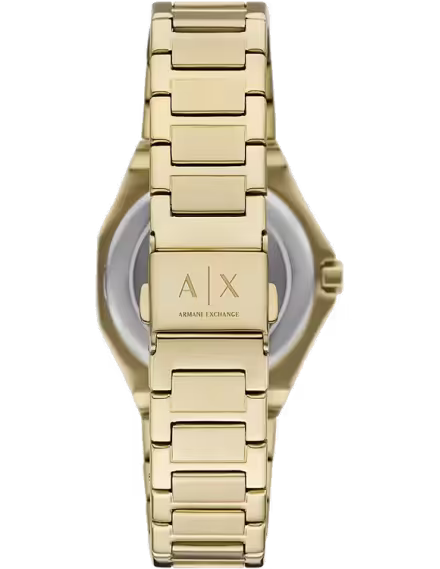 Armani Exchange AX4614 caseback showing gold case and A|X branding