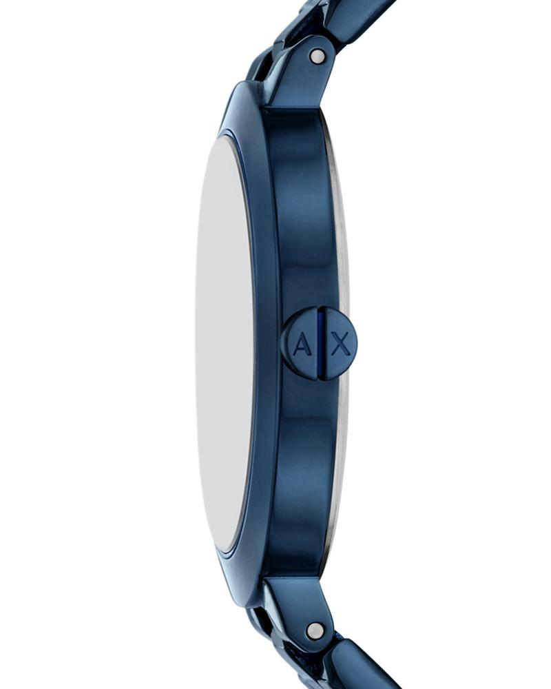 Armani Exchange AX5175 women's watch side profile showing case thickness and bracelet