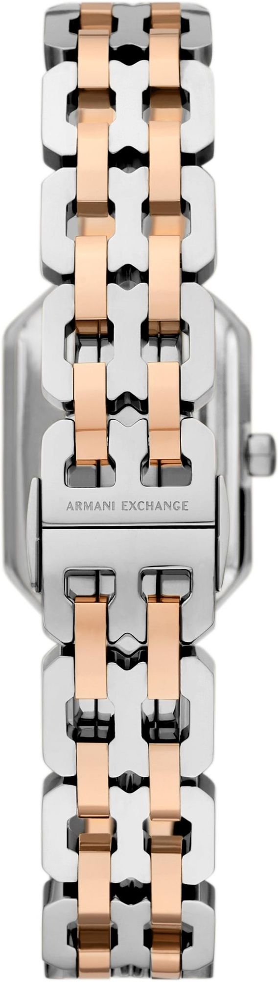 Armani Exchange AX5810 two-tone rose gold and silver metal bracelet detail