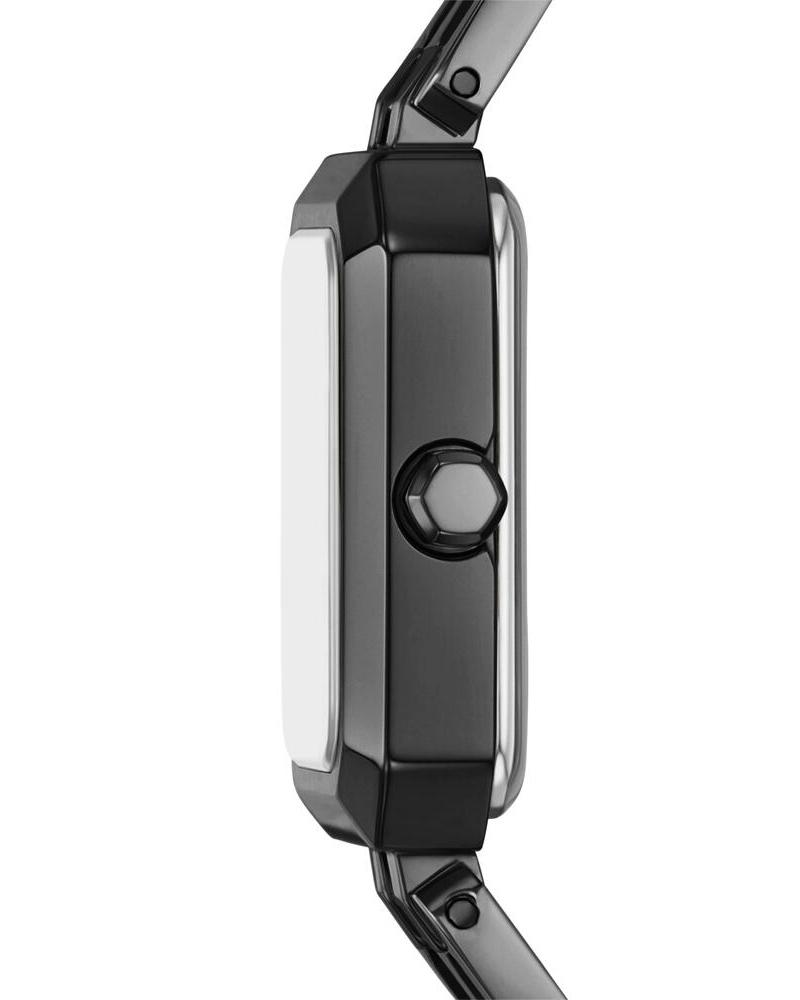 Armani Exchange AX5813 side view of case showing depth and black coating
