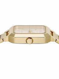 Side view of Armani Exchange Cayde AX5725 watch case with crown detail