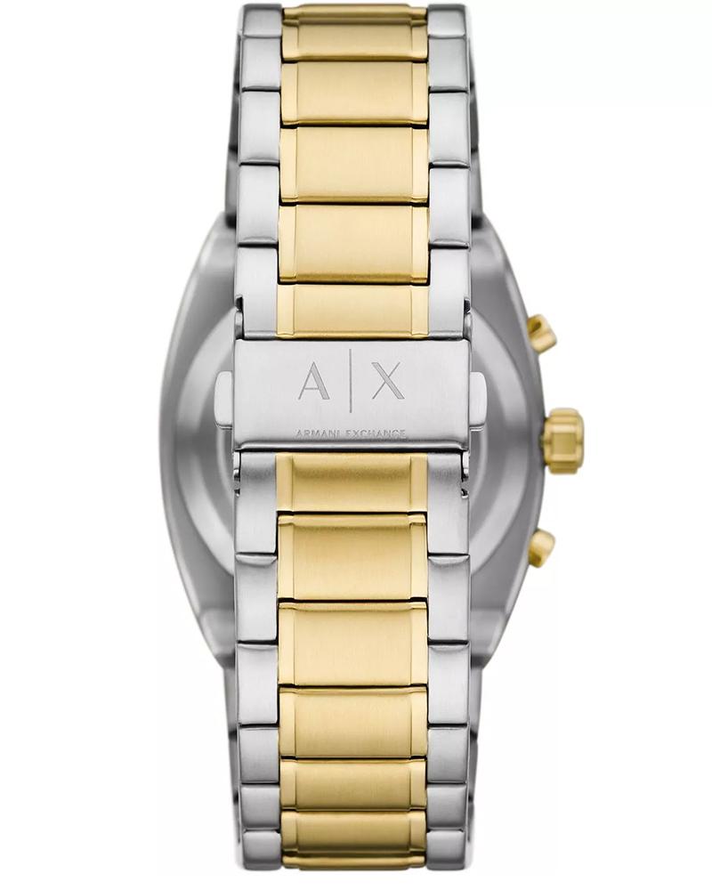 Armani Exchange Oliver AX2821 watch shown from back displaying AX logo on case