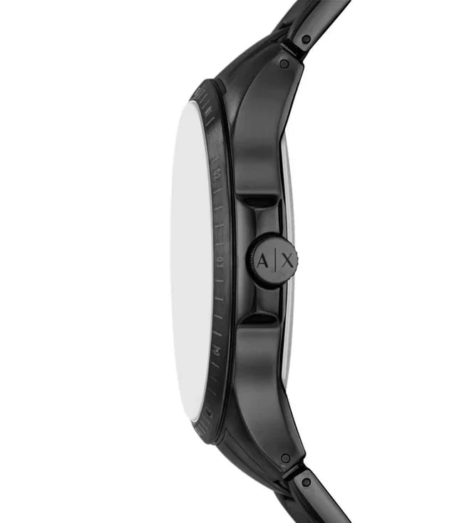 Armani Exchange AX2460 black watch side profile view