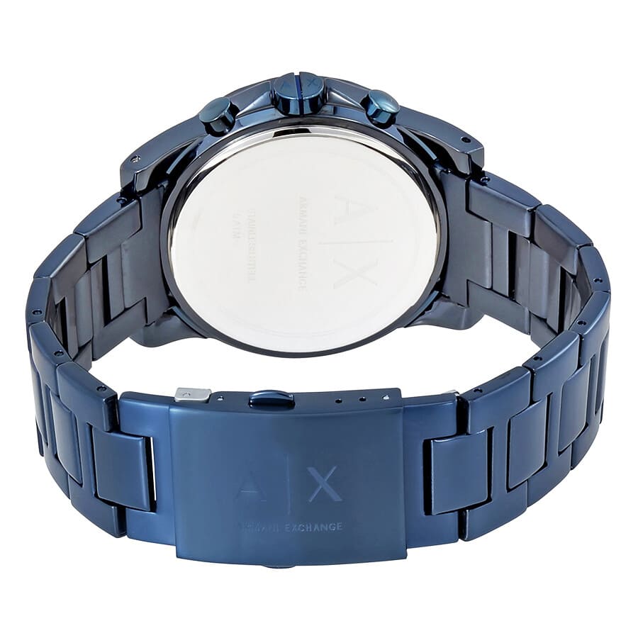 AX2512 Armani Exchange watch caseback view displaying stainless steel and Armani Exchange branding