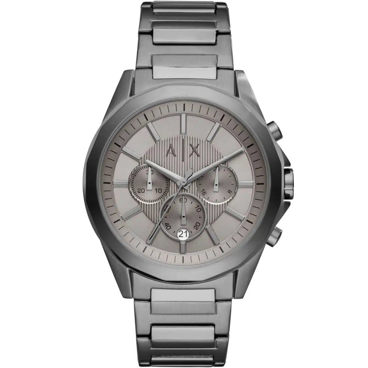 Armani Exchange Drexler AX2603 grey chronograph watch three-quarter view
