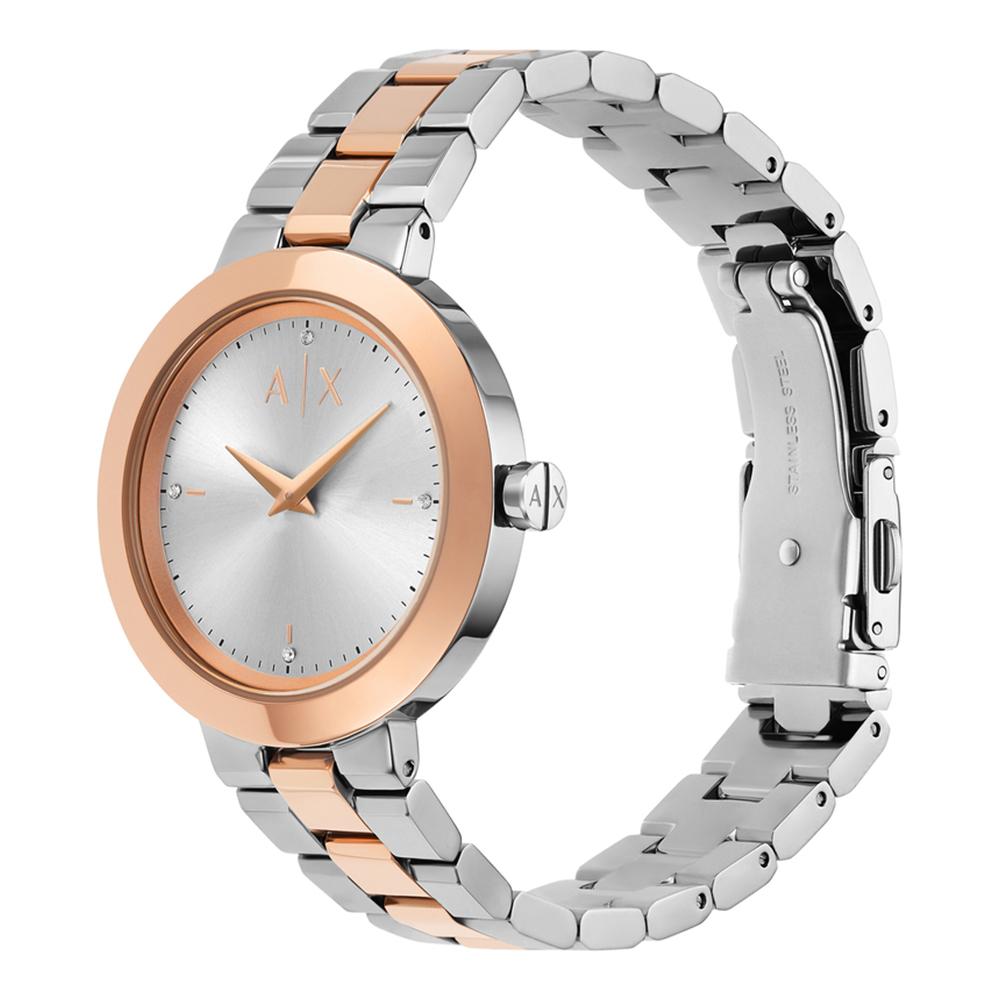 ARMANI EXCHANGE Women Silver Dial Round Stainless Steel Watch AX5172