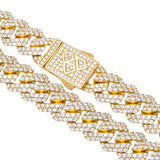 Big Daddy 10MM Straight Edge Cuban Diamond Gold Chain - Chain
