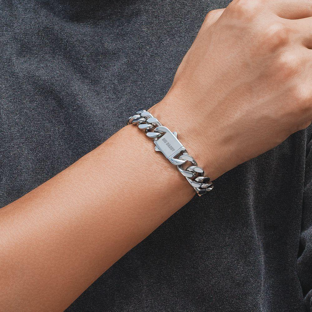 Big Daddy 12mm Cuban Chain Silver Bracelet - Bracelet