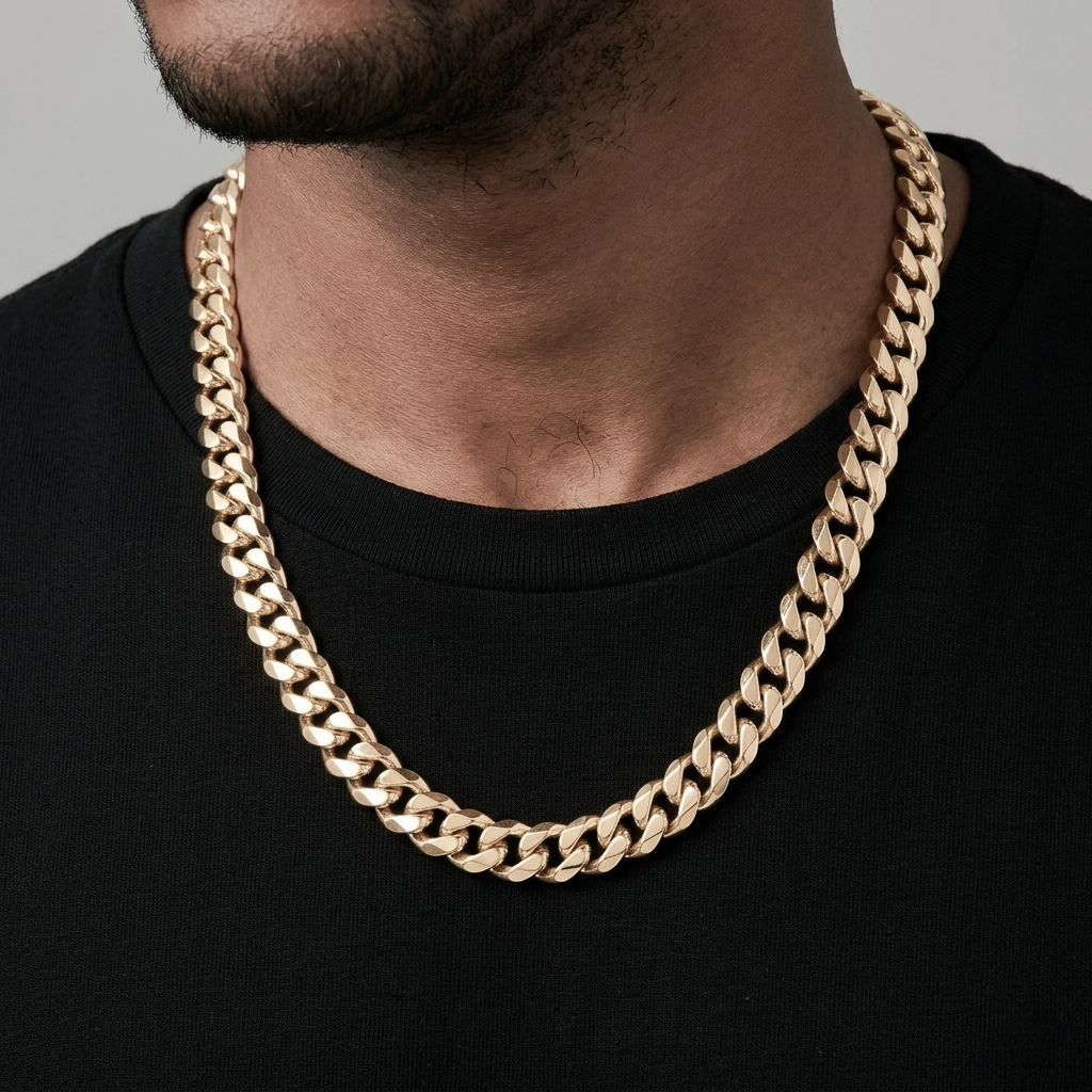 Big Daddy 12MM Cuban Link 18K Gold Chain 30 Inch (Defect)