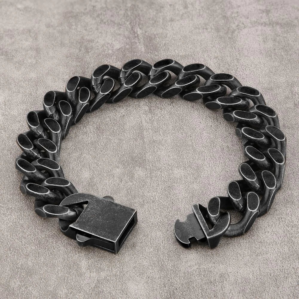 Big Daddy 14mm Cuban Curb All Black Bracelet