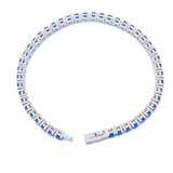 Big Daddy 4MM Silver Blue Tennis Bracelet - Bracelet
