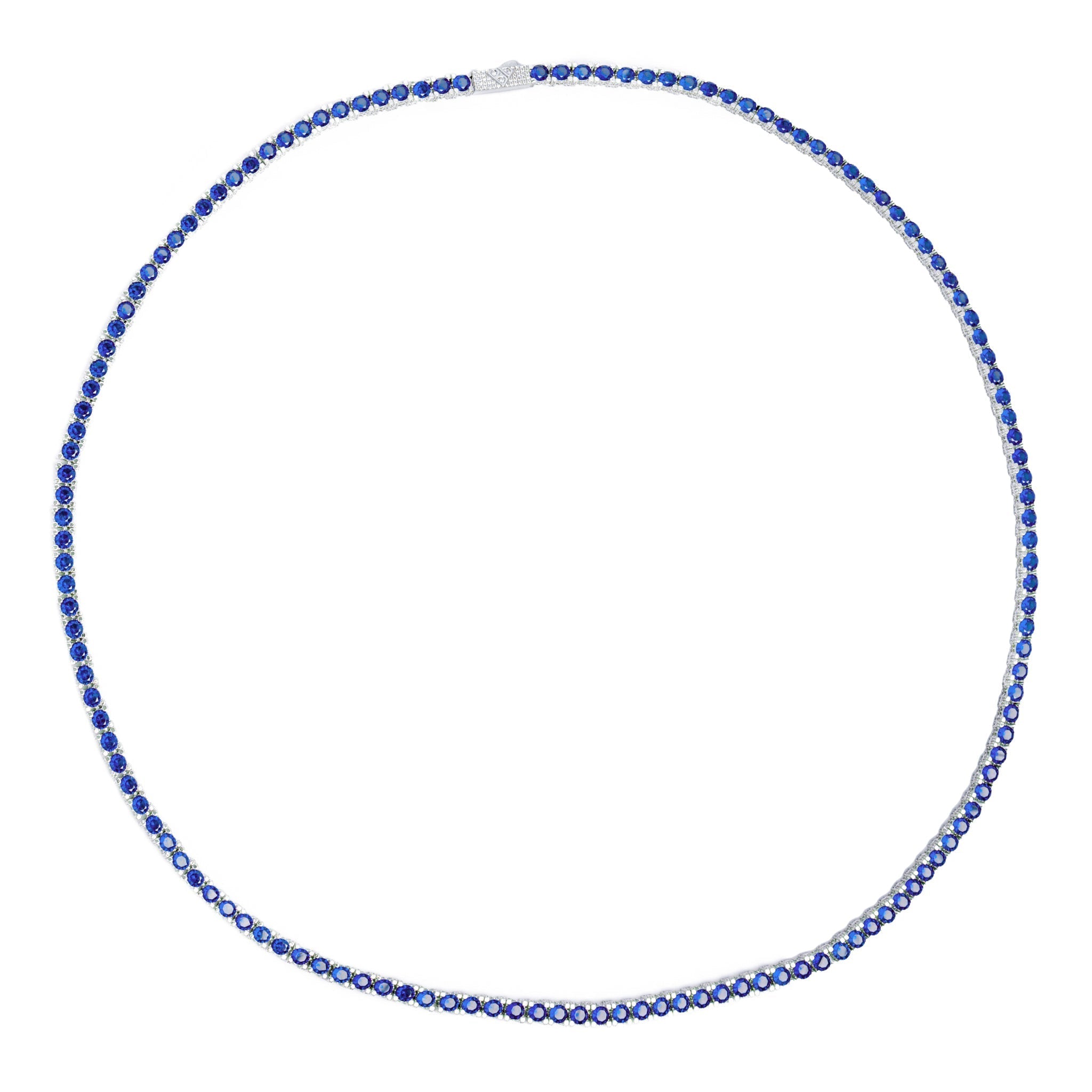 Big Daddy 4MM Silver Blue Tennis Chain - Chain