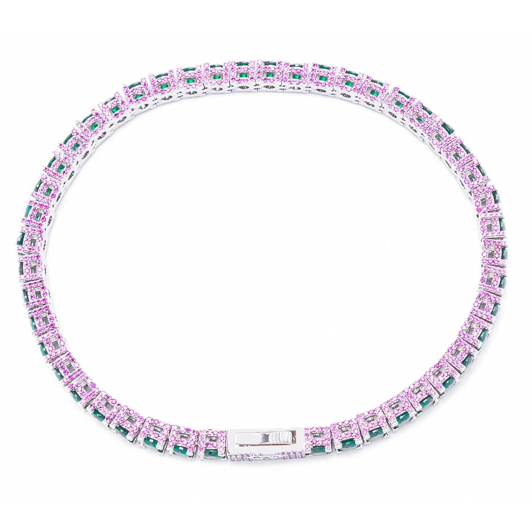 Big Daddy 4MM Silver Green Tennis Iced Out Bracelet