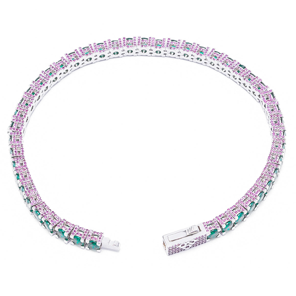 Big Daddy 4MM Silver Green Tennis Iced Out Bracelet