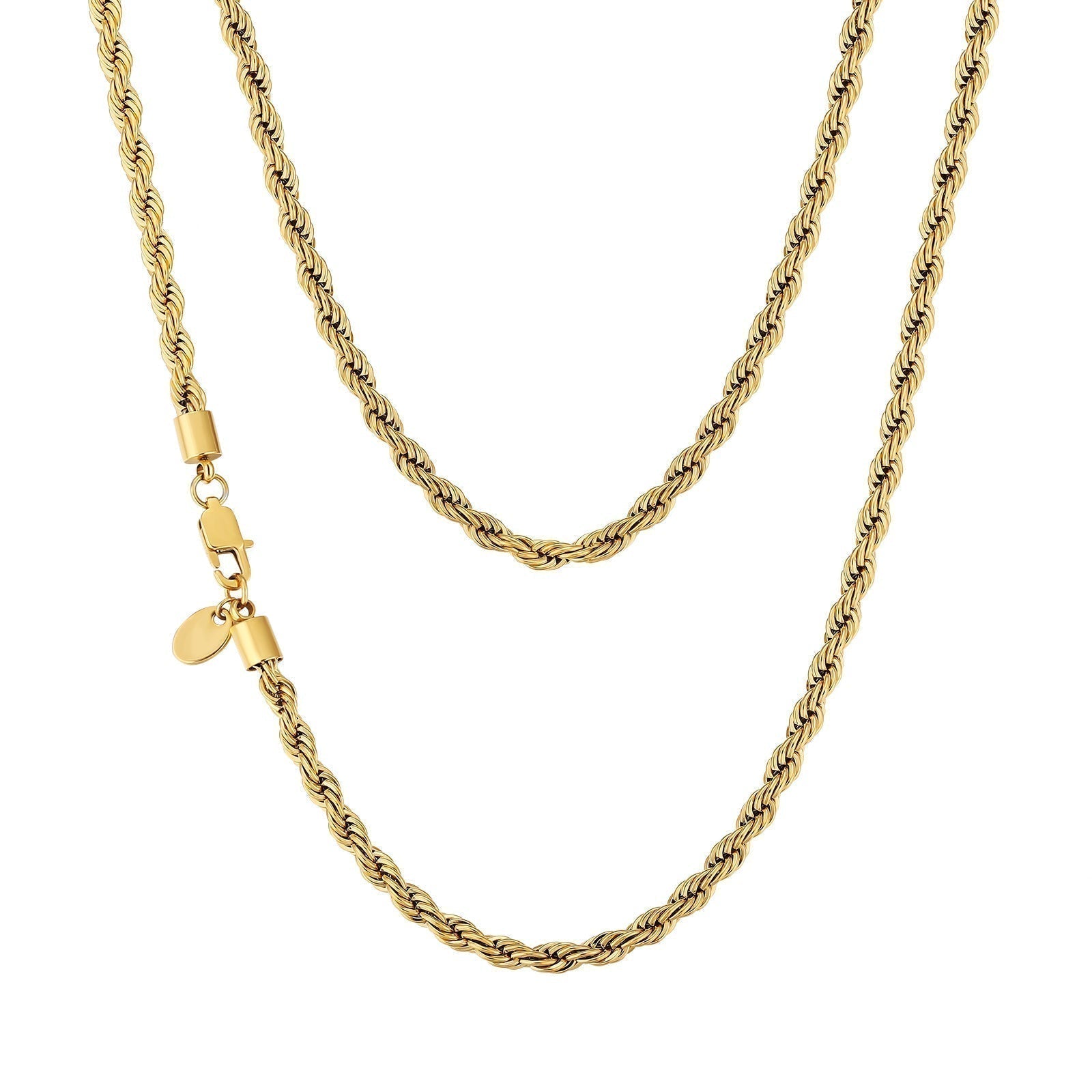 Big Daddy 4mm Stainless Steel Gold Rope Chain - Chain