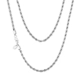 Big Daddy 4mm Stainless Steel Silver Rope Chain - Chain