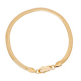 Big Daddy 5MM Gold Flat Herringbone Bracelet - Bracelet