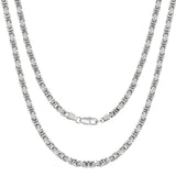 Big Daddy 5mm Stainless Steel Byzantine Silver Chain - Chain