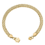 Big Daddy 6MM Gold Flat Herringbone Bracelet - Bracelet