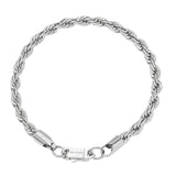 Big Daddy 6MM Silver Steel Rope Bracelet - Bracelet