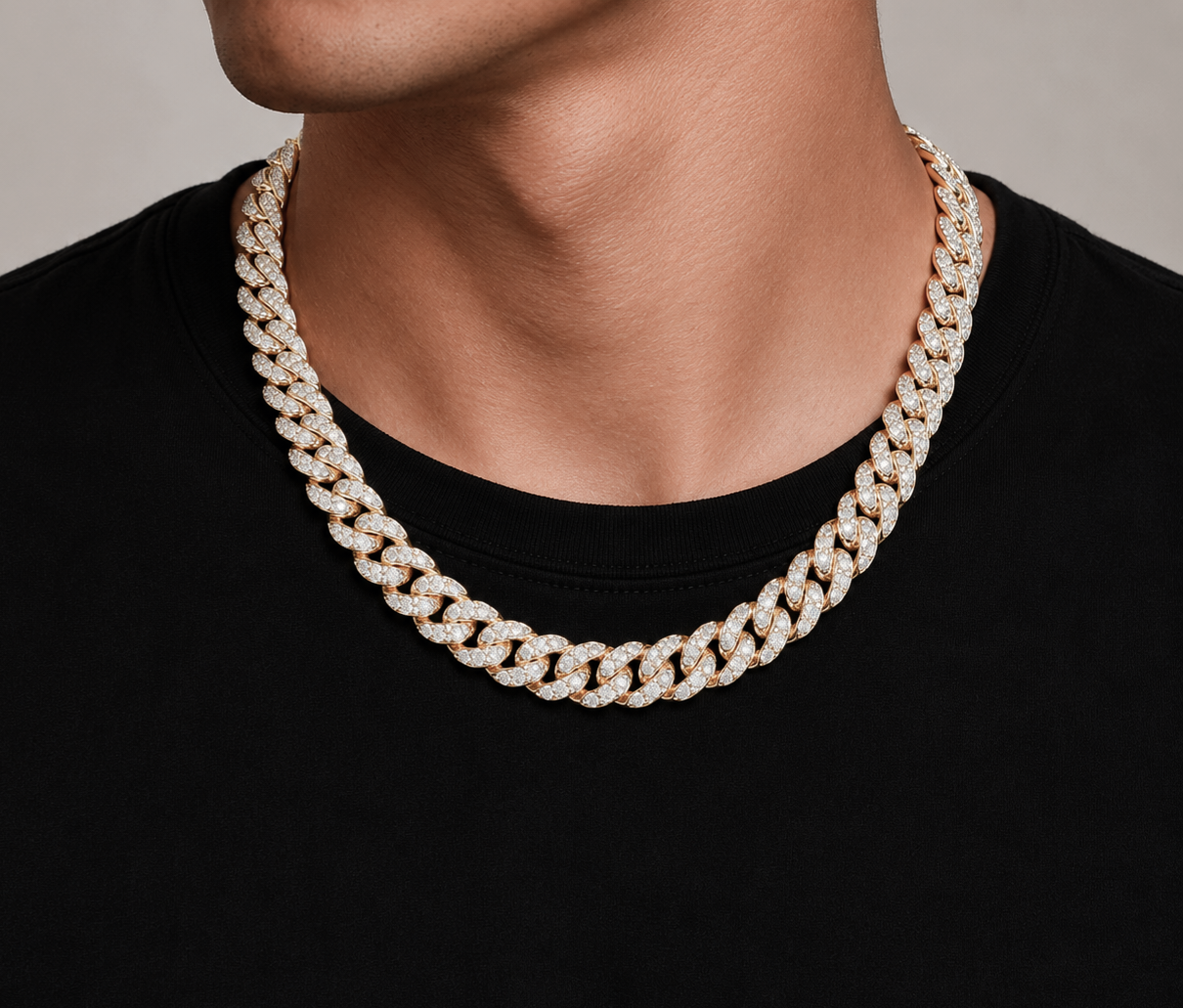 Big Daddy 8MM Iced Out Gold Cuban Link Chain