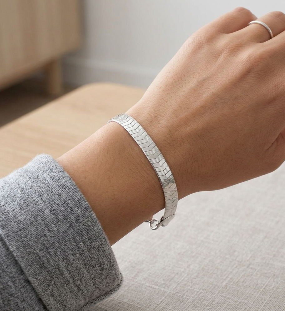 Big Daddy 8MM Omega Silver Steel Bracelet