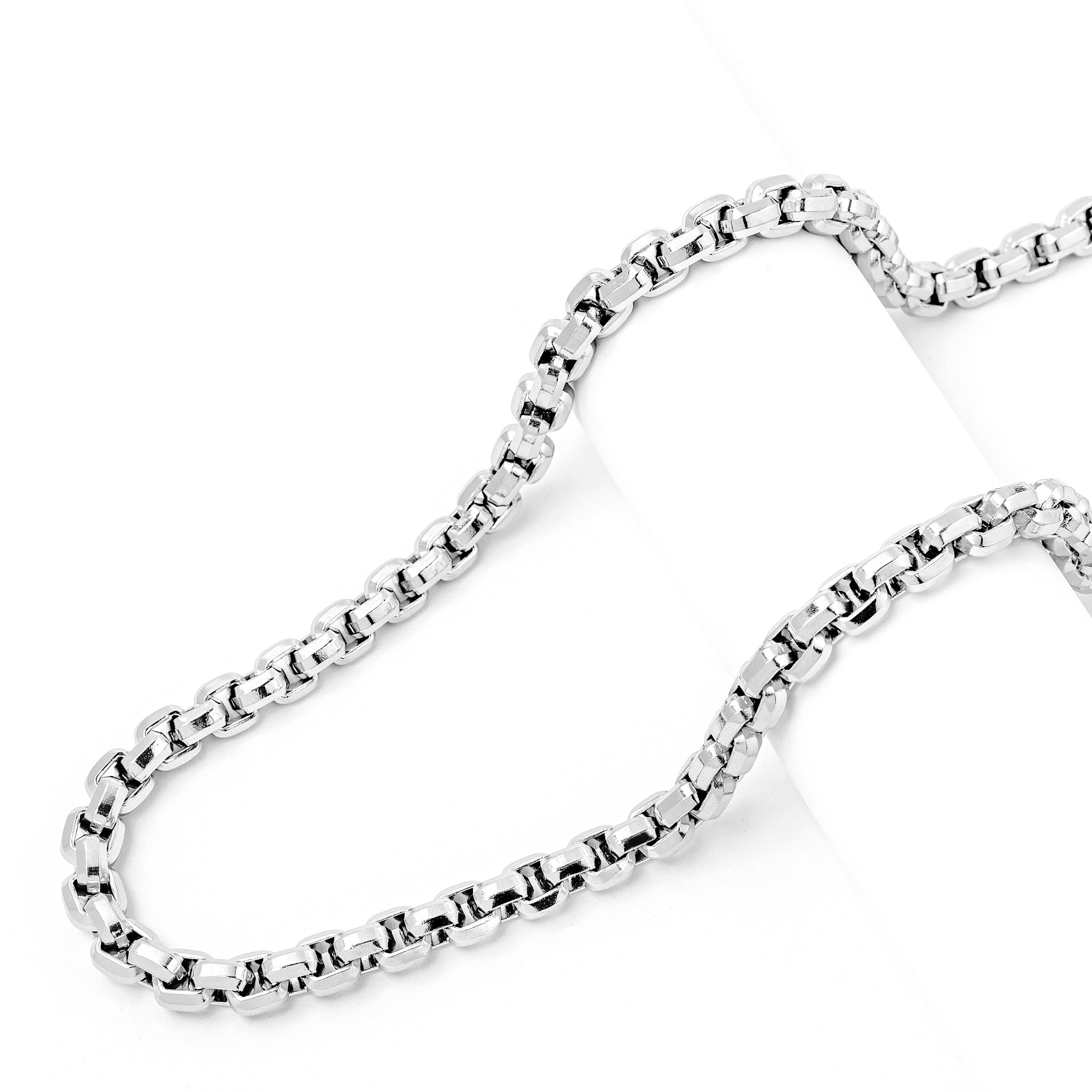 Two lengths of Big Daddy 8mm silver steel franco box chain